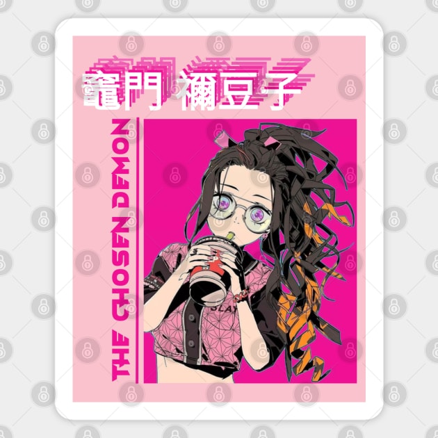 Nezuko T-shirt Magnet by FPhouse